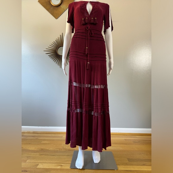 Lulu's Burgundy Maxi Dress - Picture 10 of 16